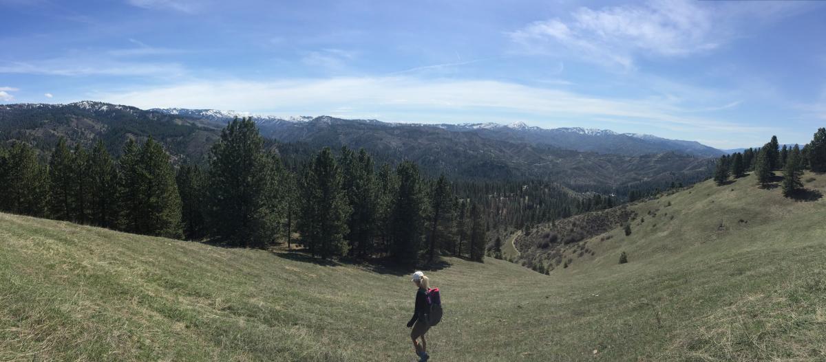 Descending to motorcycle trail