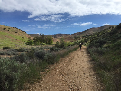 Starting out on trail