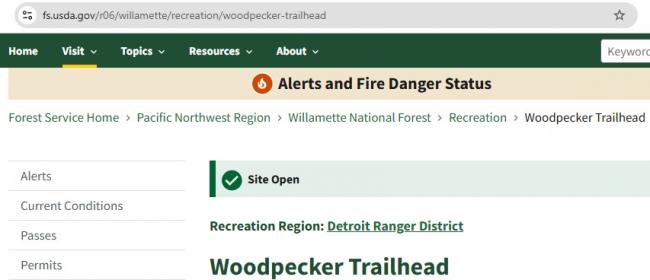 Forest Service Webpage