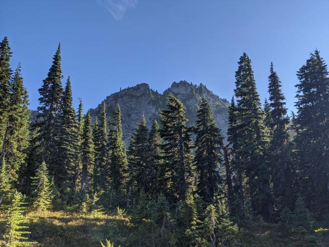 Lemei has two distinct points which look almost even viewed from the north