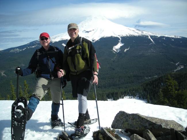 Grover-KG7O and Etienne-K7ATN - Mount Hood in background