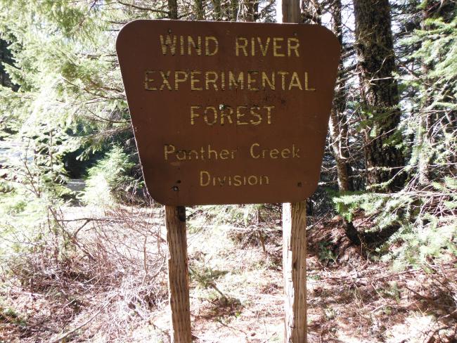 Sign next to trailhead