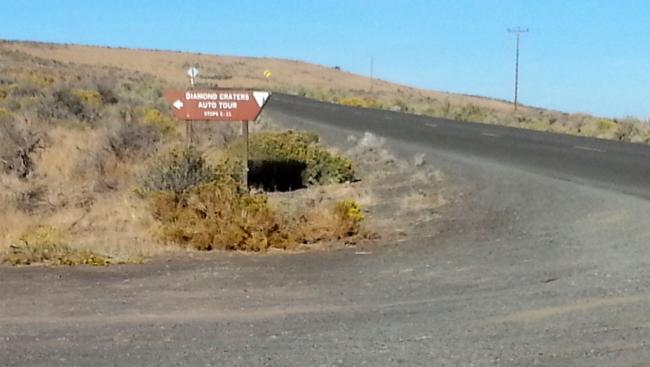 Diamond Craters Auto Tour Sign