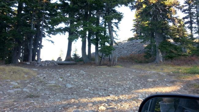 View of the "trailhead" from Bennett Pass Road