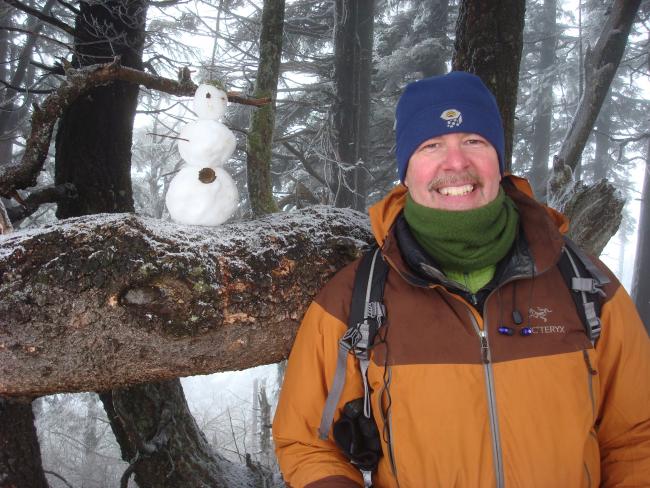 Dan and his chilly friend