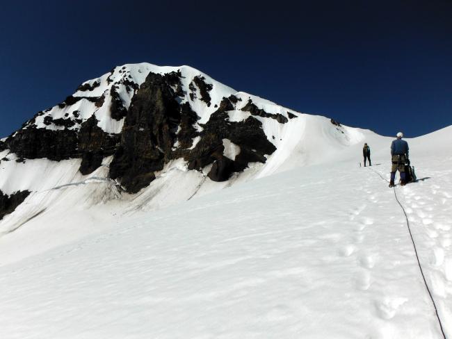 Climbing to the saddle