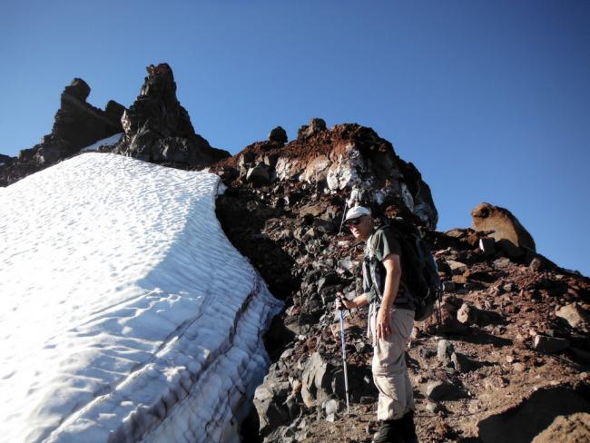 Ascending the ridge