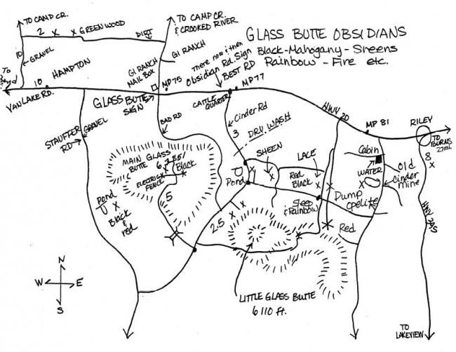 Glass Buttes Map