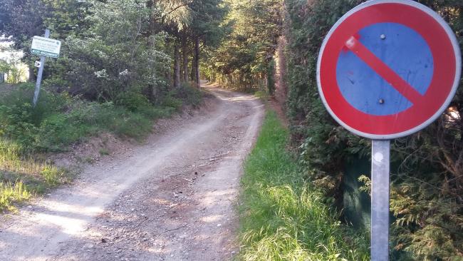 Road turns to gravel