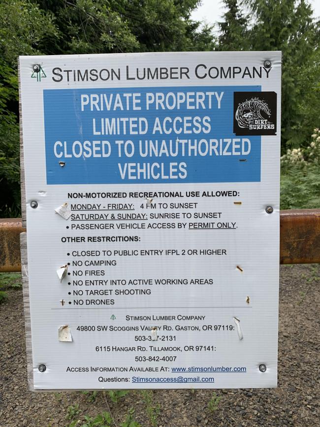 Stimpson Gate Placard