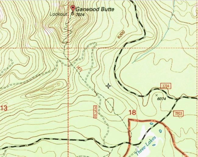 Garwood Butte Map