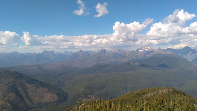 Ousel Summit view into Glacier