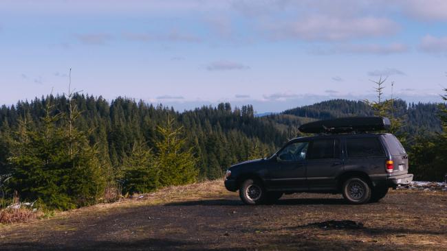 Summit parking with a view