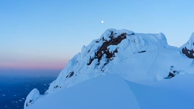 Crater Rock and Moon at Dawn