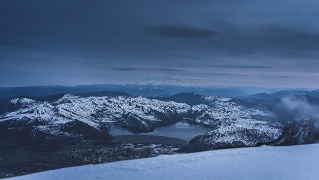 View of Mt Rainier and Spirit Lake