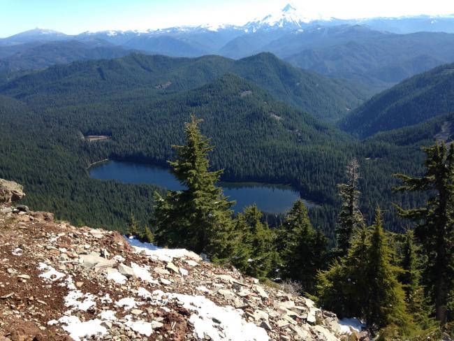 Elk Lake from the trail heading up Battle Axe