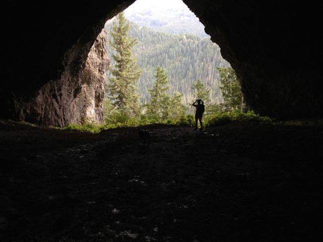 Emily in Boca Cave, Its really big with 60ft ceiling