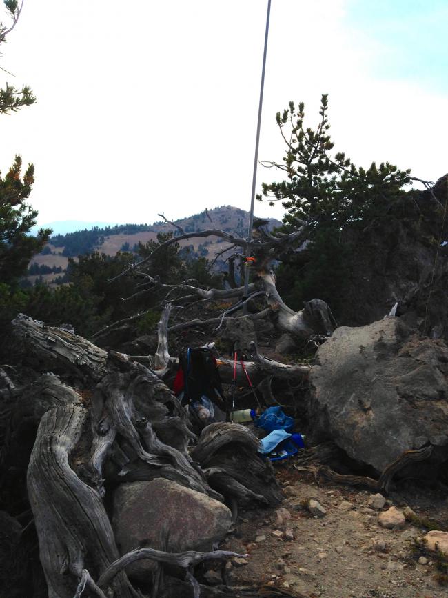 Operating position at top of Applegate Peak