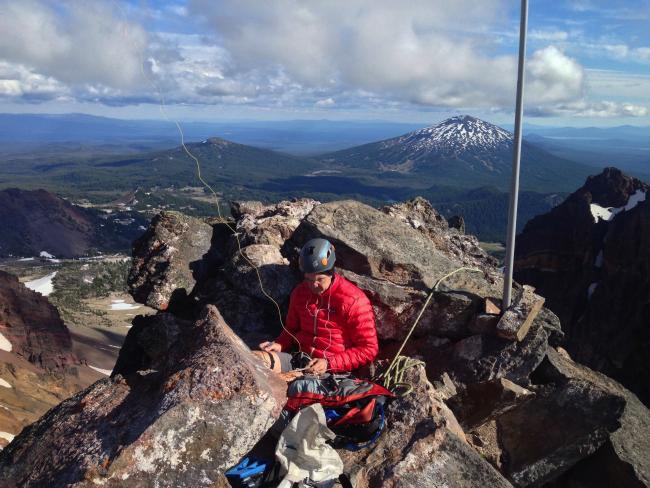 QRV from the summit. Mt Bachelor in the background.