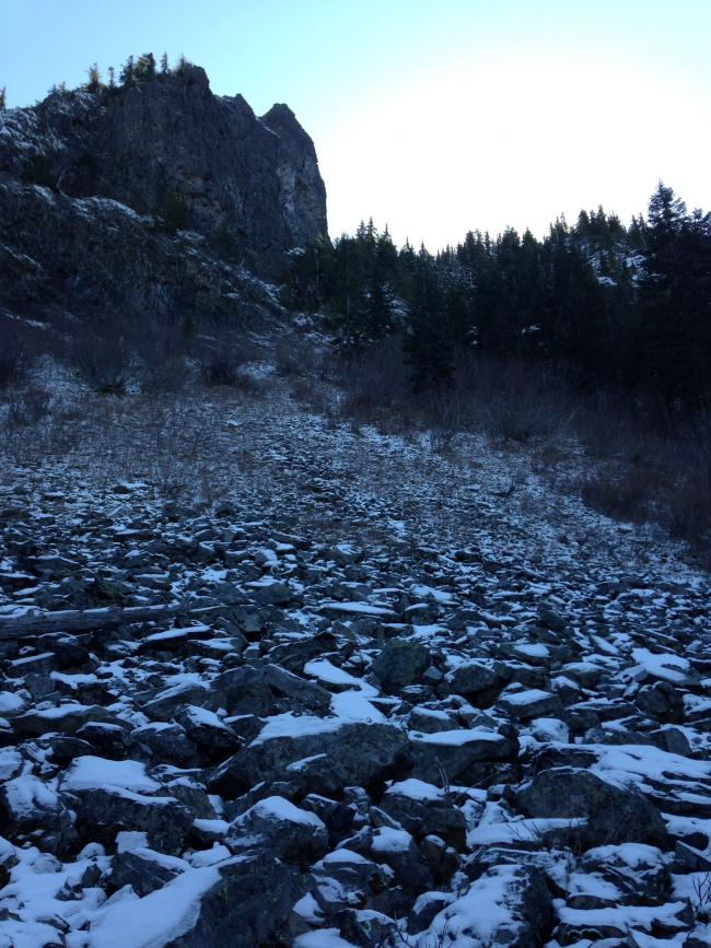 Talus fields heading up Mt. Beachie