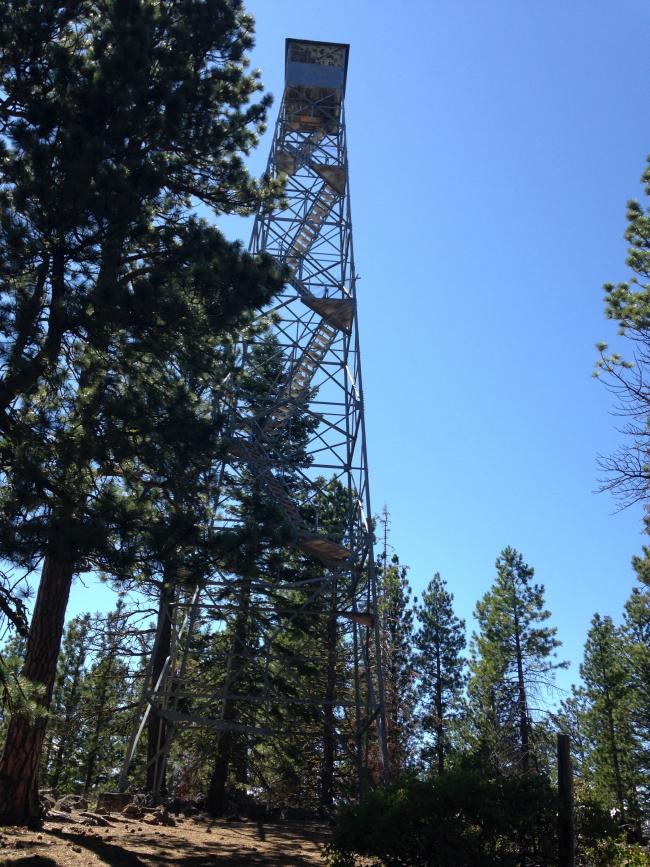 Trout Creek Butte summit with fire tower
