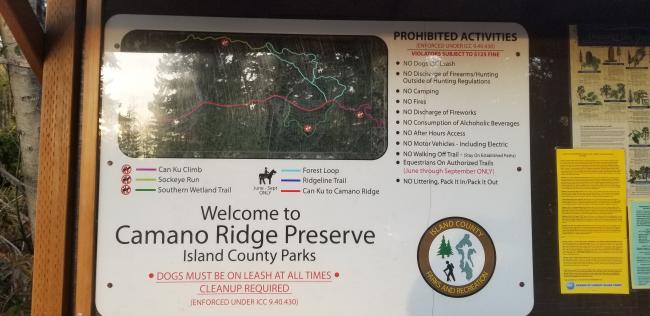 Information board at trail entrance