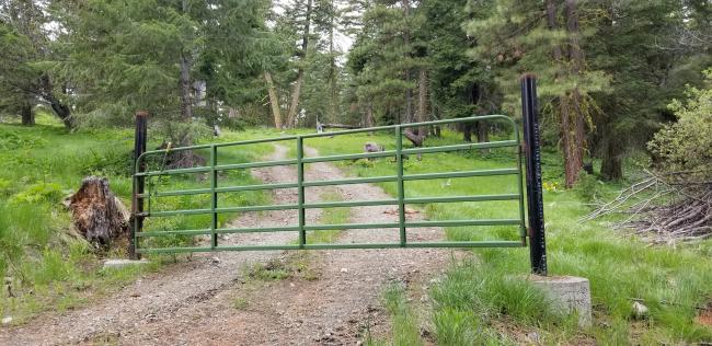 Gate with access to summit...