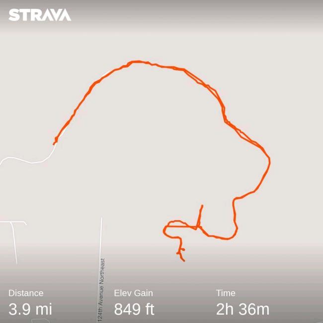 Strava...only need to go ~1.5 mile before reaching summit.