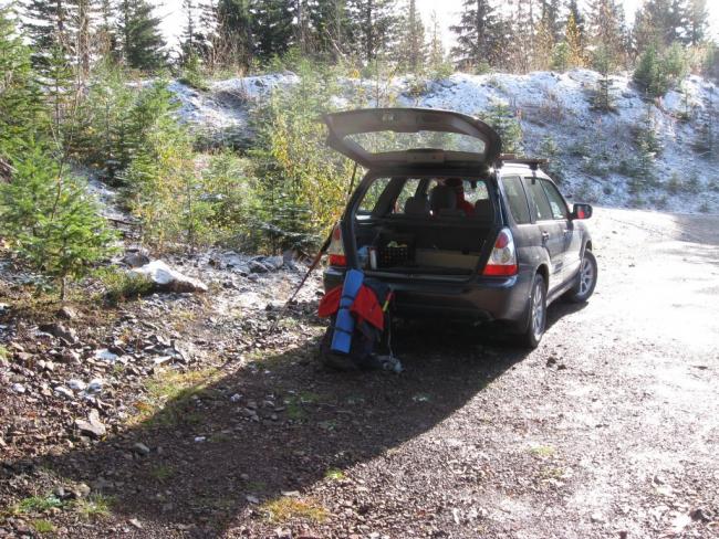 Snow at the trail head