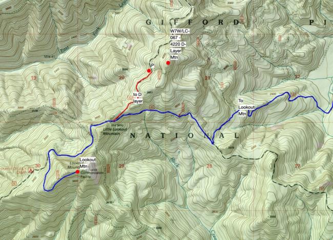 Map of area near D-Layer