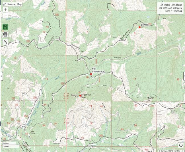 Topo Map of the area