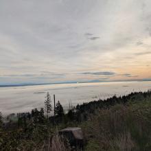 A view of Mt Hood on the way to the activation site