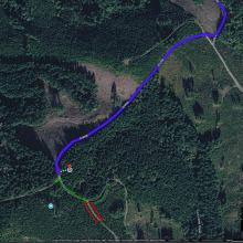 Zoomed in Google Maps directions showing a short walk to the AZ
