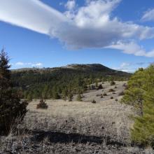 Looking along route towards summit