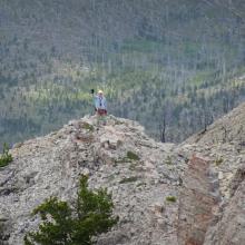 AE7AQ from summit of W7M/CL-057 - A tough 150 feet!