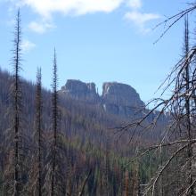 Gunsight Rock from upper Schafer Creek.
