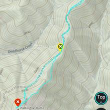 Yellow dot is where I suggest leaving rd and hike ridge