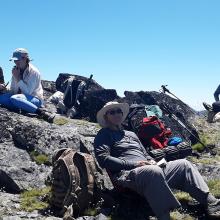 KJ7GFN at mic, K7GT, and friend Emily