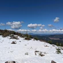 Saddle Mountain, skyline, and a lot of snow