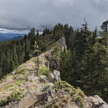 The AZ of Bunchgrass, a narrow ridge with steep cliffs on the side in places.