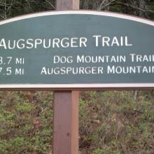 Augspurger Trail Sign