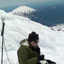 Operating position with Mount Bachelor in the background