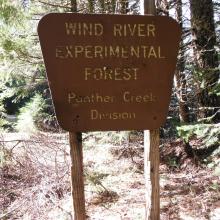 Sign next to trailhead