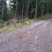 Rough road to the summit - most vehicles should park here