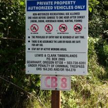 Double Peak Gate Sign