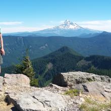 Tanner Butte Summit with K7NIT and Mount Hood