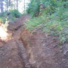 Motorcycle track to summit