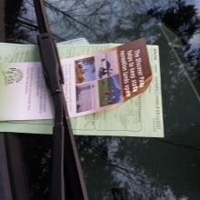 Vehicle citation on a November weekday for no Discover Pass - $100