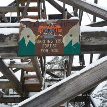 Sign on Clear Lake Lookout