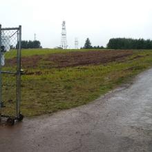 Gate at paved pullout